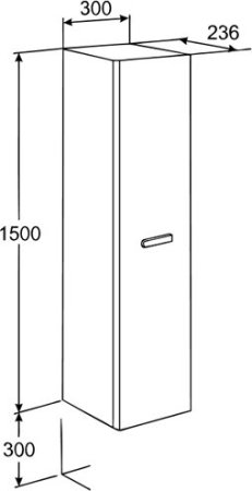 Пенал Roca Victoria Nord 30см венге