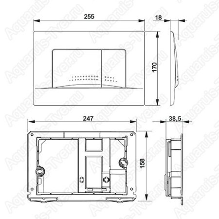 Клавиша смыва Roca Active P1 32 (хром)