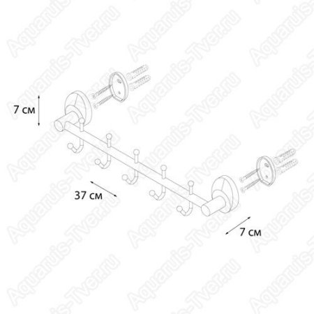 Планка Fixsen Europa 5 крючков FX-21805-5