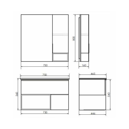 Тумба Comforty Франкфурт-75 00-00011082CF с раковиной Comforty-75E