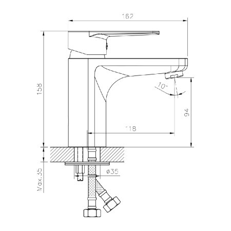 Смеситель Decoroom DR72 DR72011 для раковины