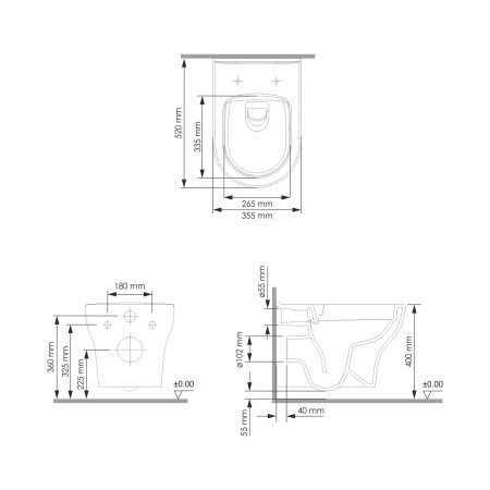 Унитаз подвесной WasserKRAFT Berkel с микролифтом H001.E034
