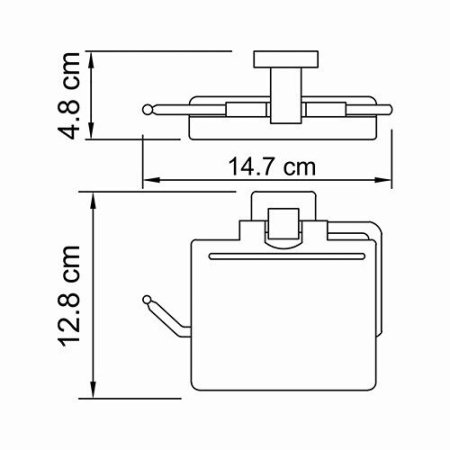 Держатель т/б WasserKRAFT Lippe K-6525 с крышкой