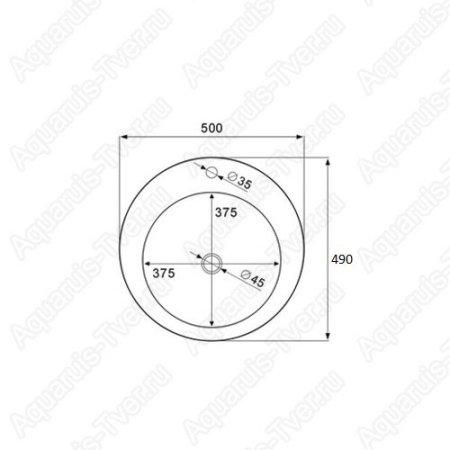 Раковина CeramaLux 50см B133