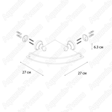 Полка Fixsen Bogema угловая FX-78503A