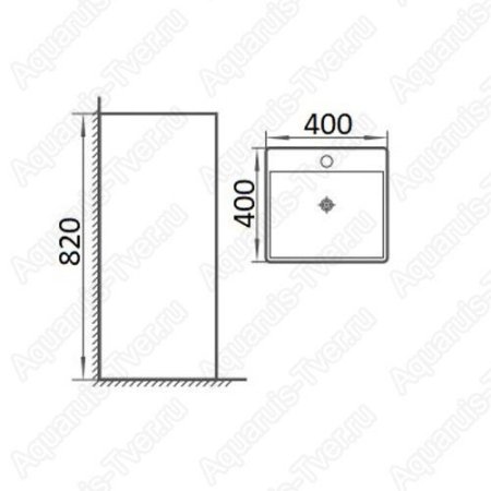 Раковина CeramaLux P7004DL 41см (напольная)