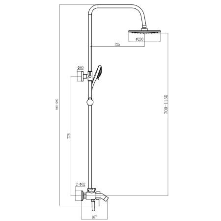 Душевая система Fmark FM2407
