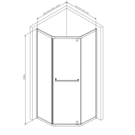 Душевой уголок Am.Pm Gem 90x90 W90G-405-9090-MT