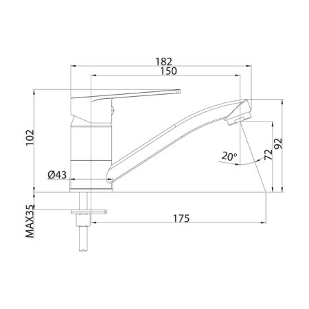 Смеситель Milardo Helic для раковины HELSBR0M01