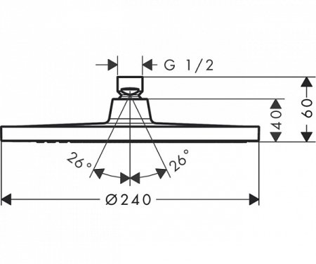 Верхний душ Hansgrohe Crometta S 240 1jet