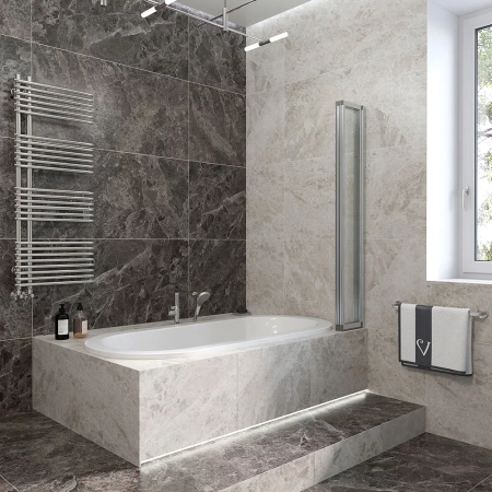 Шторка для ванны Veconi Palau PL-74R 90см PL74R-90-01-19C4