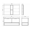 Тумба Comforty Порто-120-2 00-00008910CF с раковинами Comforty-9110