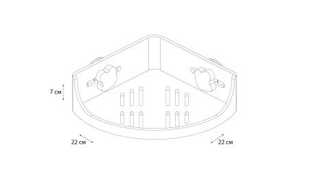 Полка Grampus Vacum угловая GR-3310