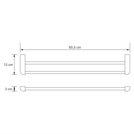 Полотенцедержатель двойной WasserKRAFT Kammel K-8340