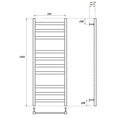 Полотенцесушитель водяной Point Меркурий PN83150W 100x53 (белый)