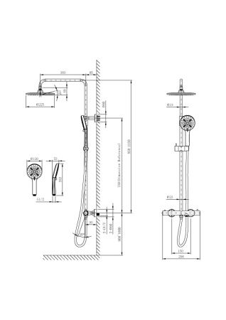 Душевая система Cersanit Oliva 68984