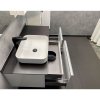 Тумба с раковиной Comforty Милан 120см белый глянец с антрацитовой столешницей