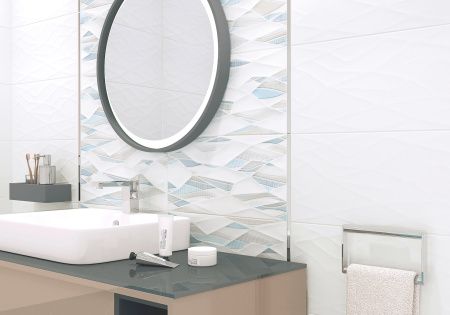 Плитка настенная New Trend Manhattan Bridge White 24.9x50 глянцевая рельефная WT9BRI00