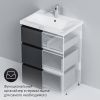 Тумба с раковиной Am.Pm Gem S 60 графит матовый M91FSX0602GM