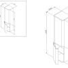 Пенал Am.Pm Sensation 40 (L) табачный дуб M30CHL0406TF