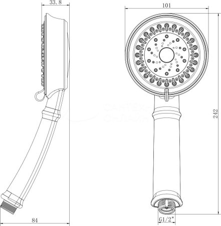 Лейка для душа Lemark LM8118C, 3-функциональная