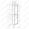 Шкаф одностворчатый Aquaton Сканди 35см дуб рустикальный/белый глянец
