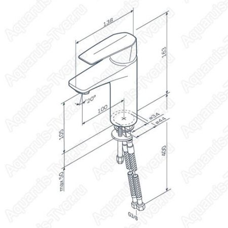 Смеситель для раковины Am.Pm Gem F90A02100