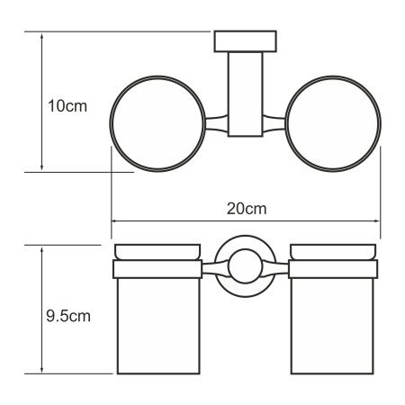 Стакан двойной WasserKRAFT Donau K-9428D