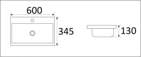 Раковина CeramaLux 60см 9595-60