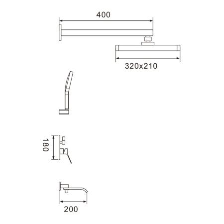Душевая система Shevanik S4035C