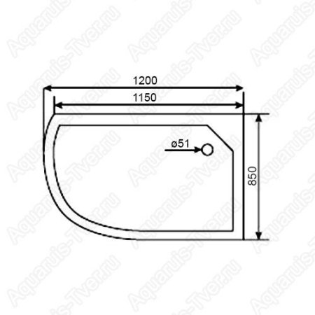 Душевая кабина Timo T-1102 P 120x85 (R)