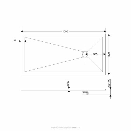 Поддон Grossman GR-S180100Q белый 80x100