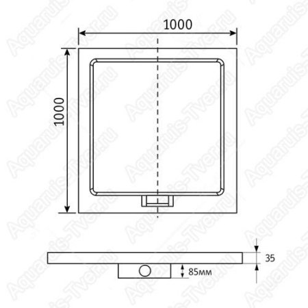 Душевой поддон RGW GWS-01 100x100