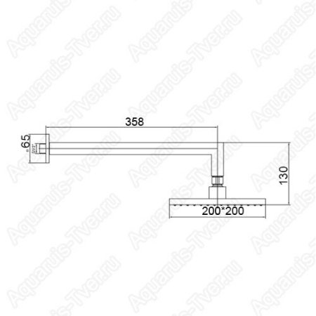 Верхний душ E.C.A. Tiera 20см 102145031EX