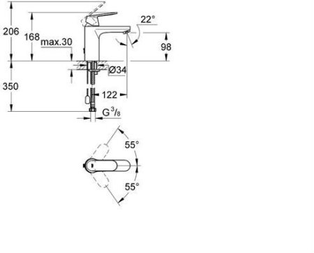 Смеситель Grohe Eurosmart Cosmopolitan для раковины 23326000