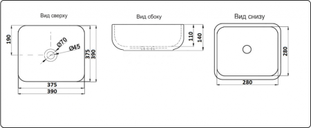 Раковина CeramaLux 39см D1303H004