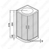 Душевая кабина WeltWasser Laine 1004 100х100