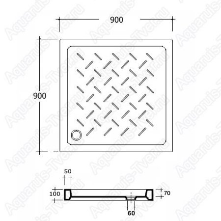 Душевой поддон RGW CR-099 90x90