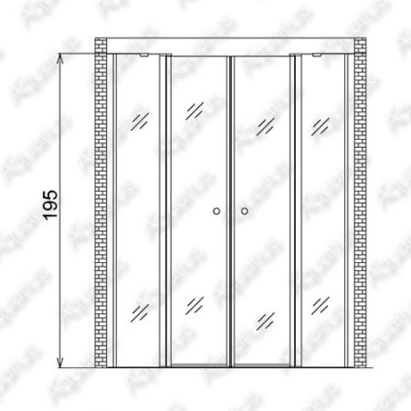 Душевая дверь в проем Esbano ES-140DW 140x195 ESDN140DW