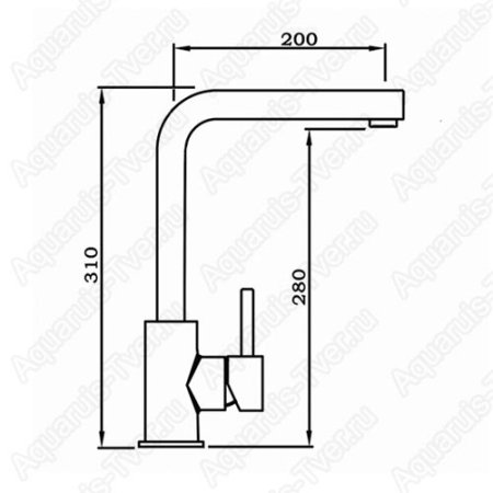 Смеситель Seaman Eco Glasgow SSN-3028 Stylus для кухни (сталь)