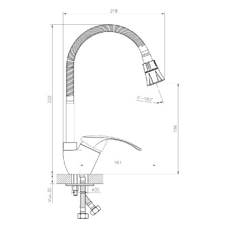 Смеситель Decoroom DR71 DR71022 для кухни