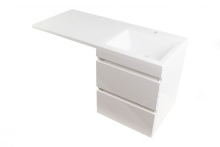 Тумба Style Line Даллас 115 (R) с раковиной Estet СС-00000651+СС-00000519