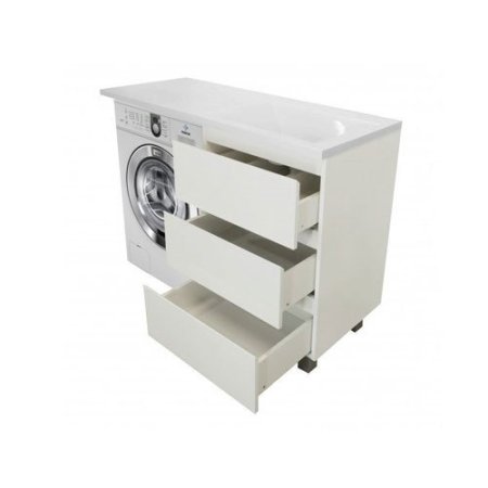 Тумба с раковиной Эстет Dallas Luxe 120 напольная 3 ящика (правая)