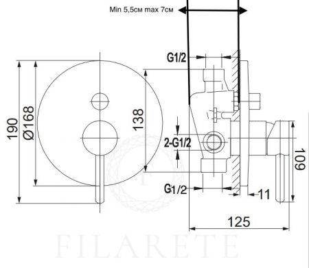 Душевая система Filarete Roun FL1024NK