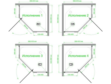 Душевой уголок Royal Bath RB9085TR-T 85x90 Душевой уголок Royal Bath RB9085TR-T 85x90