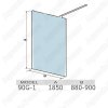Душевая перегородка WeltWasser WW400 90G-1 90см