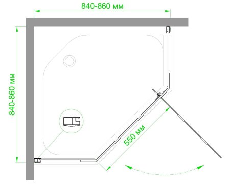Душевой уголок Royal Bath RB85TR-T 85x85