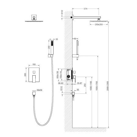 Душевая система Timo Selene SX-2069/16SM