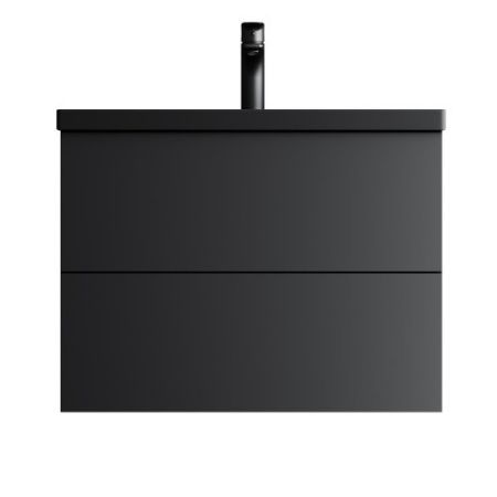 Тумба с раковиной Am.Pm Gem 75 черный матовый M90FHX07522BM