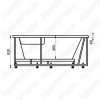 Акриловая ванна Aquatek Калипсо 146x146 с экраном
